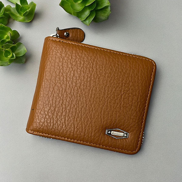 Dunbollu Premium Gold Zip Wallet for Men & Women – Black